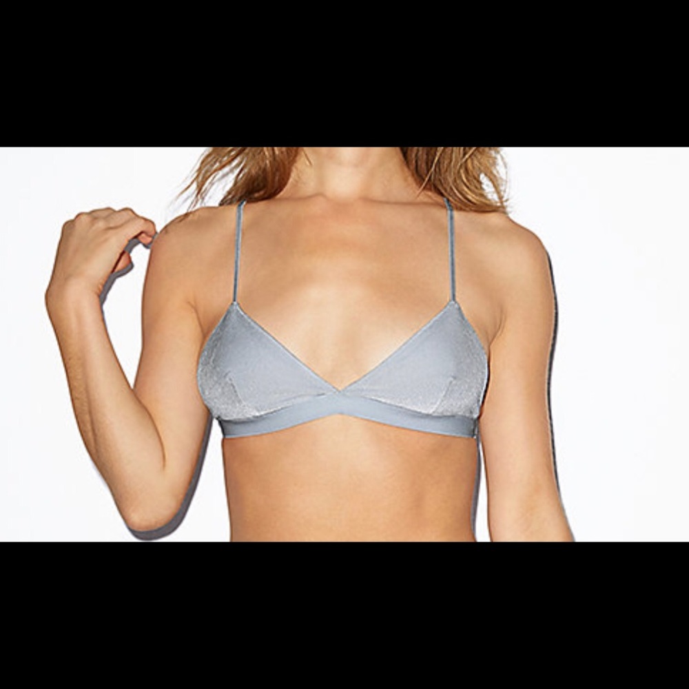American apparel stretch velvet bralette NWT